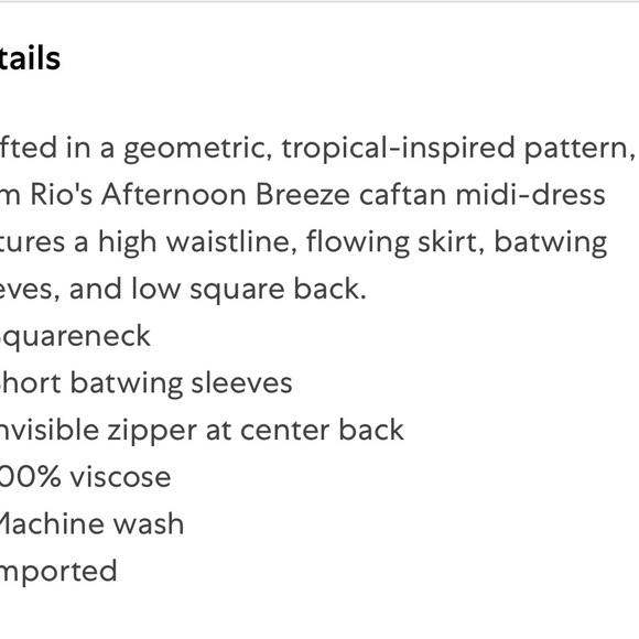 NWT Womens Farm Rio Afternoon Breeze Caftan Midi Size L - Picture 7 of 14